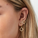 Leaf Clover Stud Earrings