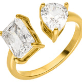 Crystal Ring | 18K gold plated