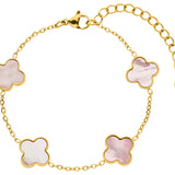 Pink Clover Bracelet