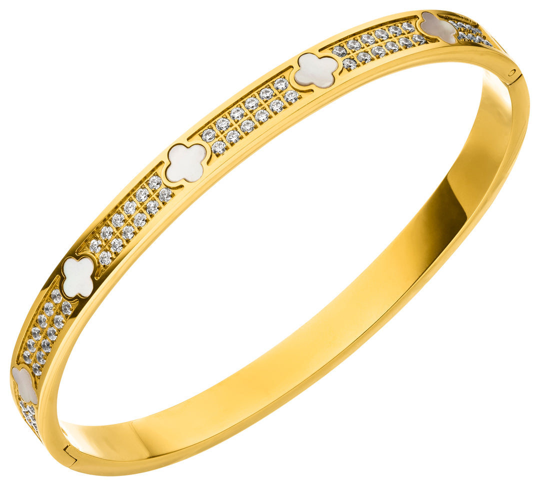 Luxe Clover Armreif | 18K vergoldet