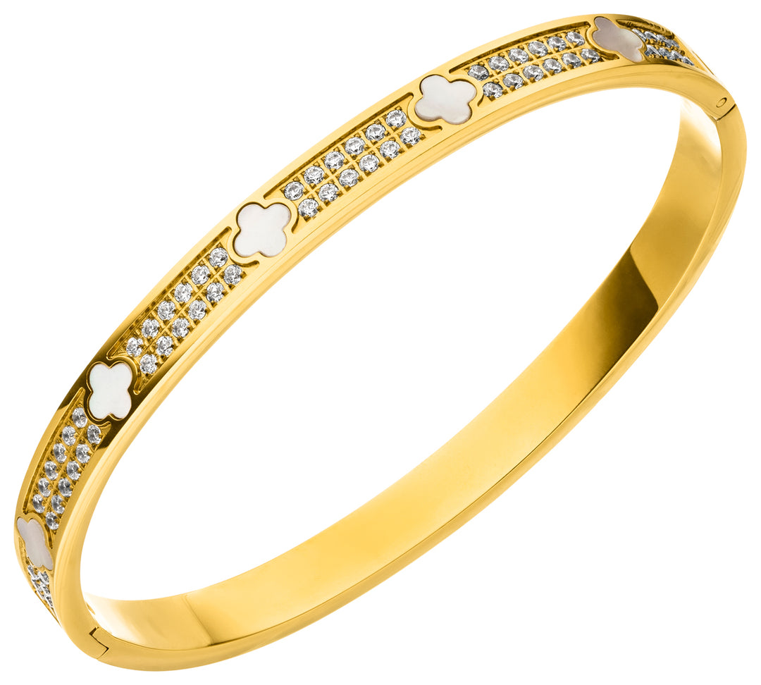 Luxe Clover Armreif | 18K vergoldet