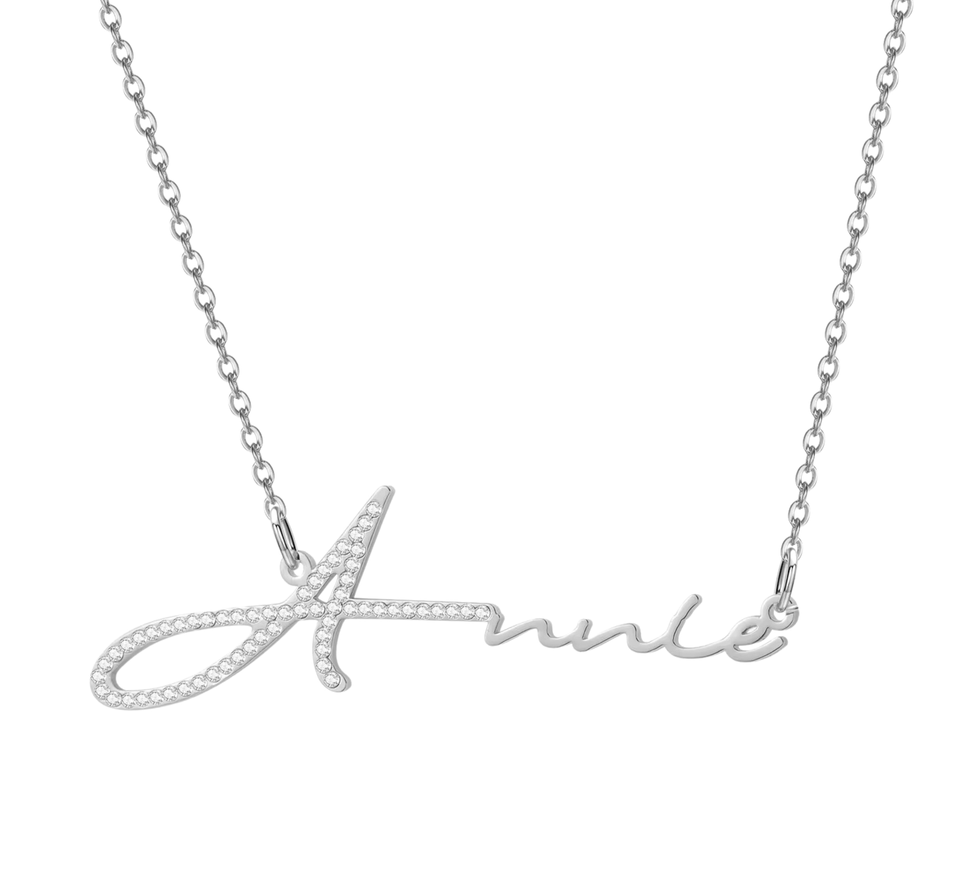 Collier prénom pavé