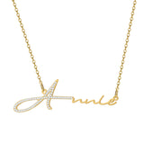 Pavé Initial Name Necklace