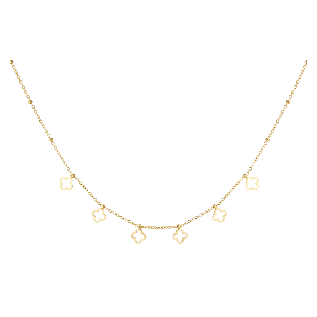 Endless Clover Halskette | 14K vergoldet