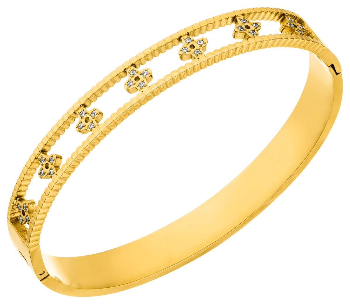 Leaf Clover Bangle | 18K gold plated