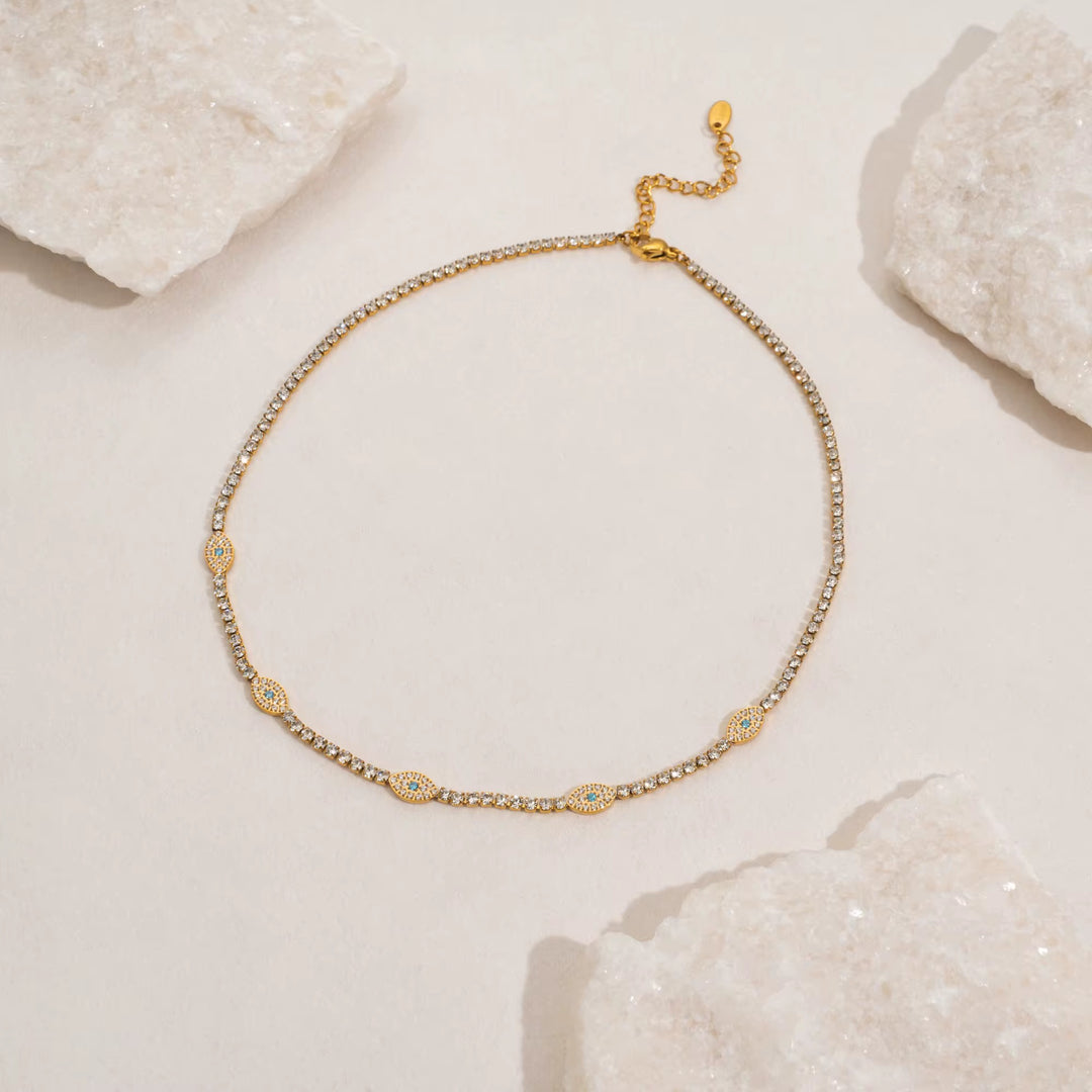 Dalya Tennis Halskette | 18K vergoldet