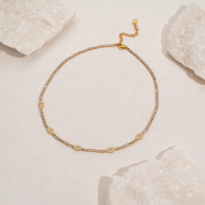 Dalya Tennis Halskette | 18K vergoldet