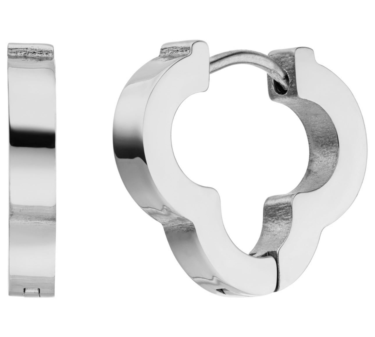 Entdecke unsere wasserfesten Simple Clover Ohrringe in Silber.