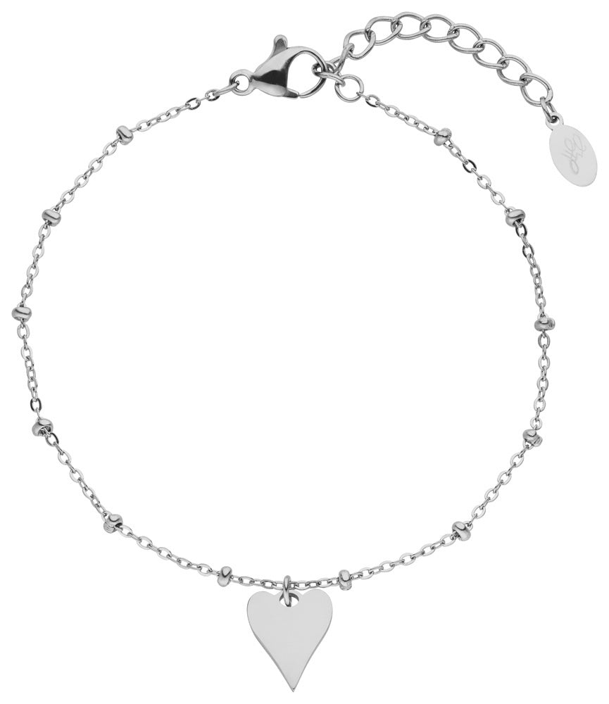 Entdecke unser zierliches und wasserfestes Sweet Heart Armband mit Herz-Anhänger in Silber.